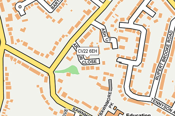 CV22 6EH map - OS OpenMap – Local (Ordnance Survey)