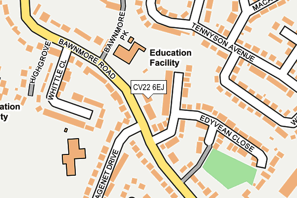 CV22 6EJ map - OS OpenMap – Local (Ordnance Survey)
