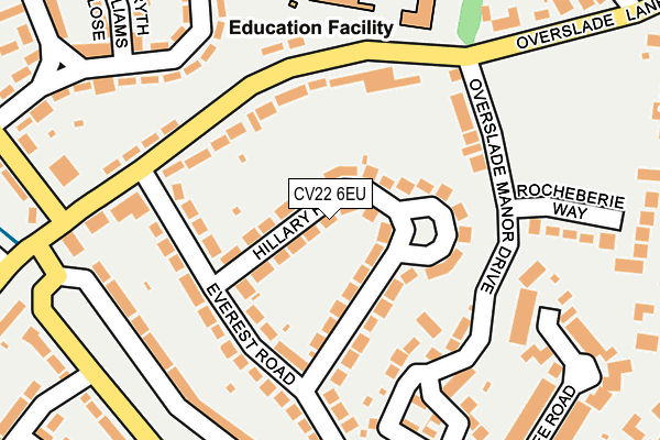 CV22 6EU map - OS OpenMap – Local (Ordnance Survey)
