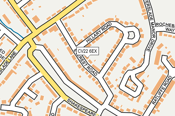 CV22 6EX map - OS OpenMap – Local (Ordnance Survey)