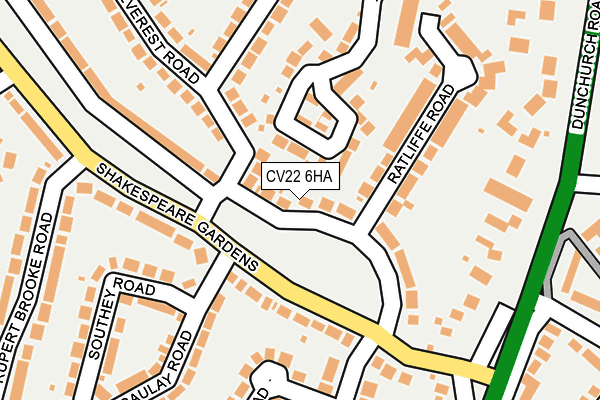 CV22 6HA map - OS OpenMap – Local (Ordnance Survey)