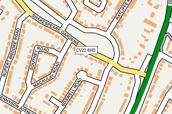 CV22 6HD map - OS OpenMap – Local (Ordnance Survey)