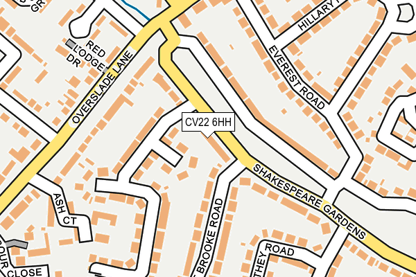CV22 6HH map - OS OpenMap – Local (Ordnance Survey)
