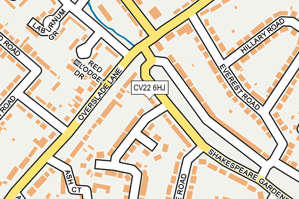 CV22 6HJ map - OS OpenMap – Local (Ordnance Survey)