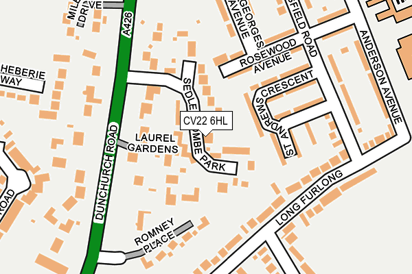 CV22 6HL map - OS OpenMap – Local (Ordnance Survey)