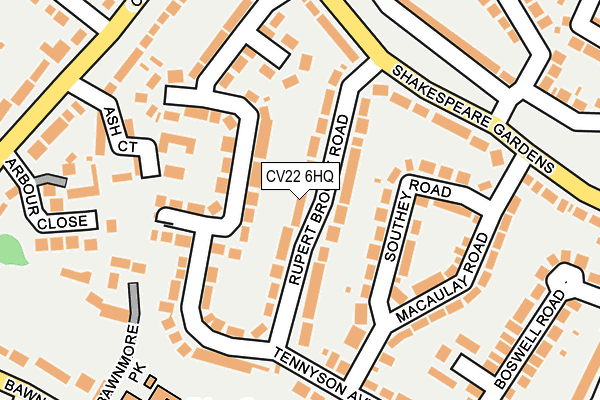 CV22 6HQ map - OS OpenMap – Local (Ordnance Survey)