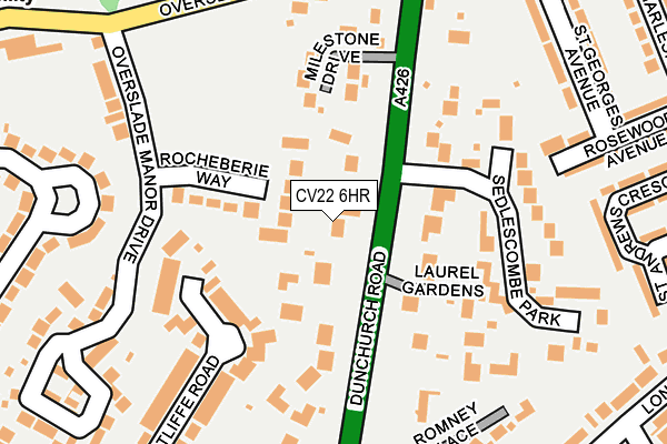 CV22 6HR map - OS OpenMap – Local (Ordnance Survey)