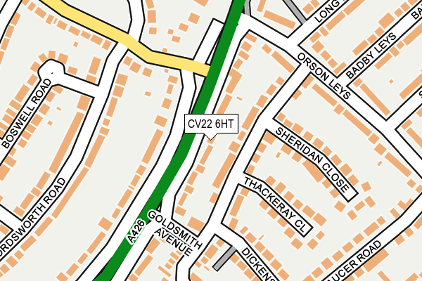 CV22 6HT map - OS OpenMap – Local (Ordnance Survey)