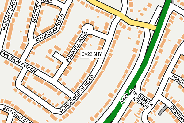 CV22 6HY map - OS OpenMap – Local (Ordnance Survey)