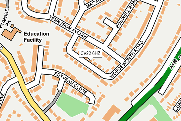 CV22 6HZ map - OS OpenMap – Local (Ordnance Survey)