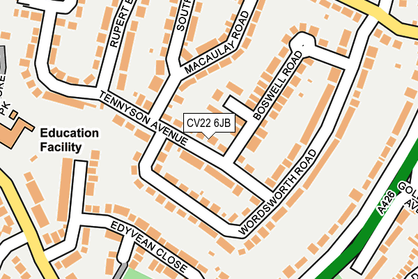 CV22 6JB map - OS OpenMap – Local (Ordnance Survey)