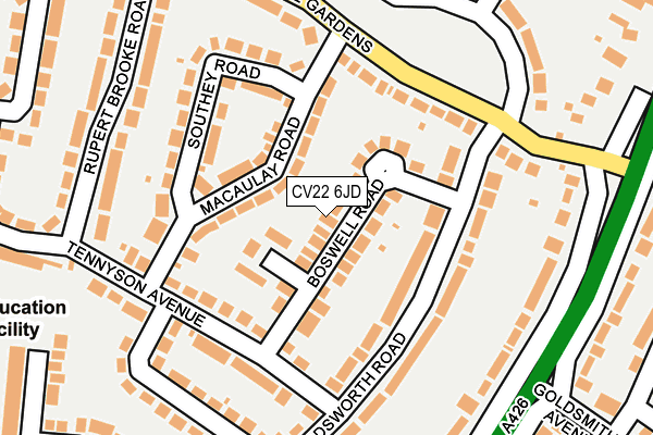 CV22 6JD map - OS OpenMap – Local (Ordnance Survey)
