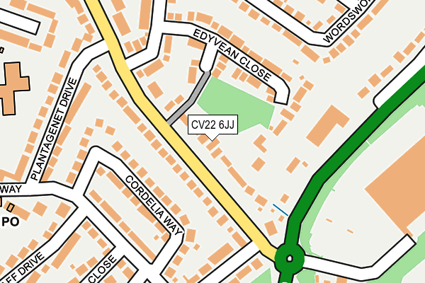 CV22 6JJ map - OS OpenMap – Local (Ordnance Survey)
