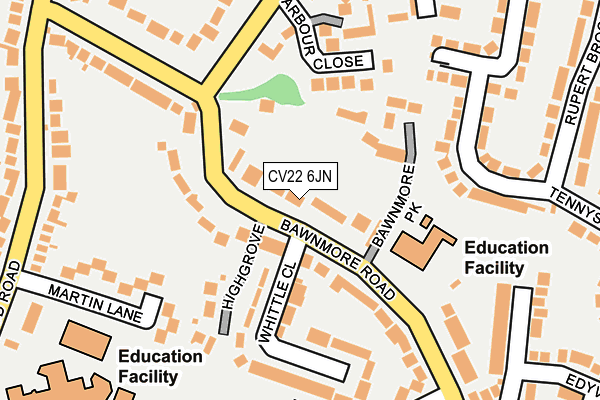 CV22 6JN map - OS OpenMap – Local (Ordnance Survey)