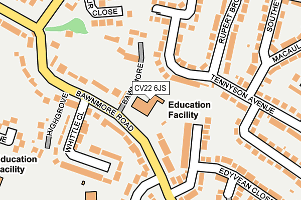 CV22 6JS map - OS OpenMap – Local (Ordnance Survey)