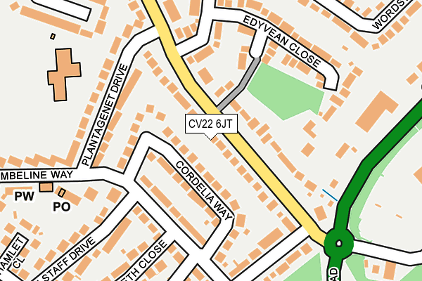 CV22 6JT map - OS OpenMap – Local (Ordnance Survey)