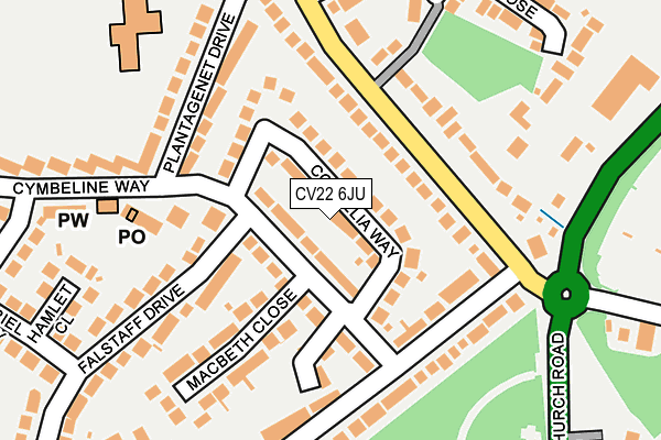 CV22 6JU map - OS OpenMap – Local (Ordnance Survey)
