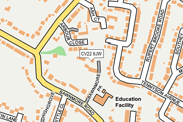 CV22 6JW map - OS OpenMap – Local (Ordnance Survey)