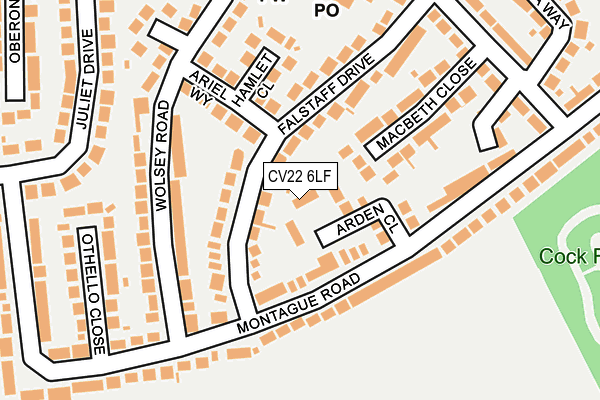 CV22 6LF map - OS OpenMap – Local (Ordnance Survey)