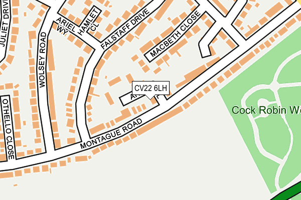 CV22 6LH map - OS OpenMap – Local (Ordnance Survey)