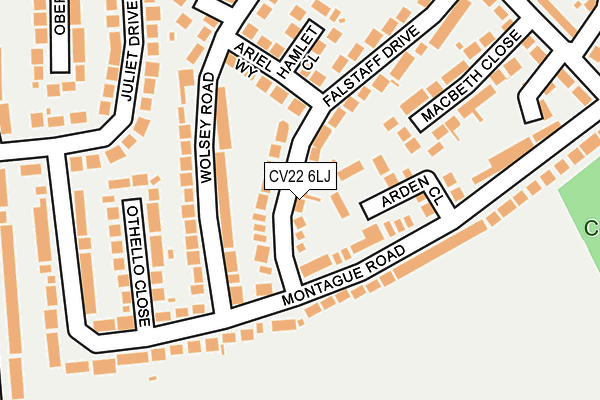 CV22 6LJ map - OS OpenMap – Local (Ordnance Survey)
