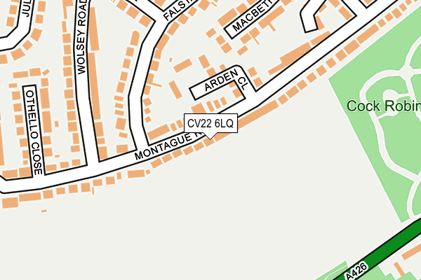 CV22 6LQ map - OS OpenMap – Local (Ordnance Survey)
