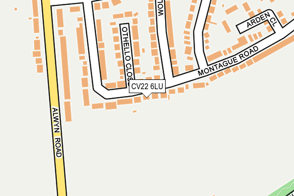 CV22 6LU map - OS OpenMap – Local (Ordnance Survey)