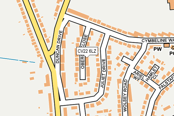 CV22 6LZ map - OS OpenMap – Local (Ordnance Survey)