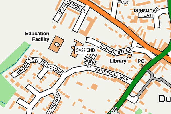 CV22 6ND map - OS OpenMap – Local (Ordnance Survey)