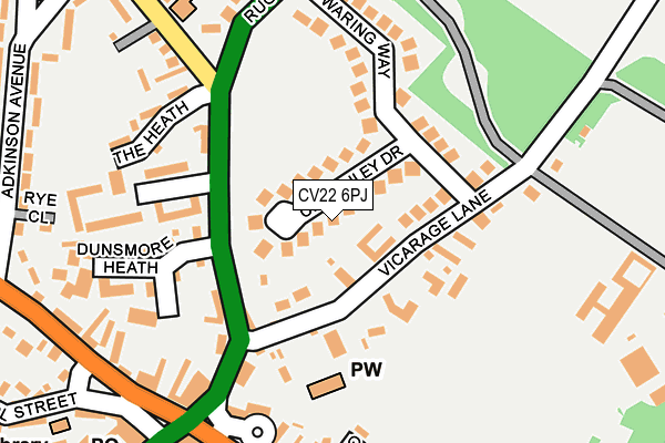 CV22 6PJ map - OS OpenMap – Local (Ordnance Survey)