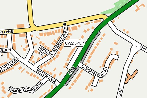 CV22 6PQ map - OS OpenMap – Local (Ordnance Survey)