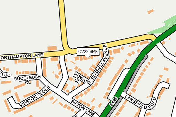 CV22 6PS map - OS OpenMap – Local (Ordnance Survey)