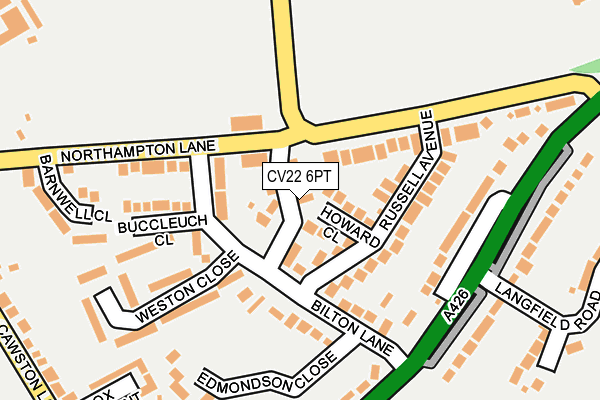 CV22 6PT map - OS OpenMap – Local (Ordnance Survey)
