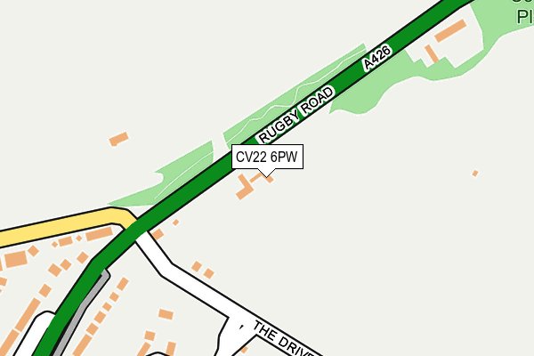 CV22 6PW map - OS OpenMap – Local (Ordnance Survey)