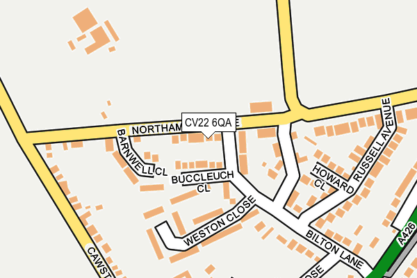 CV22 6QA map - OS OpenMap – Local (Ordnance Survey)