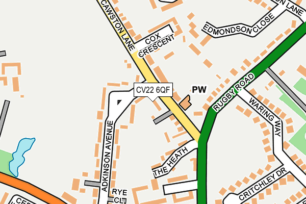 CV22 6QF map - OS OpenMap – Local (Ordnance Survey)