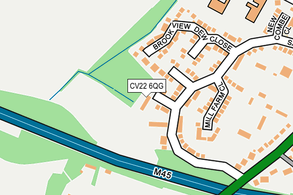 CV22 6QG map - OS OpenMap – Local (Ordnance Survey)