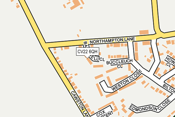 CV22 6QH map - OS OpenMap – Local (Ordnance Survey)