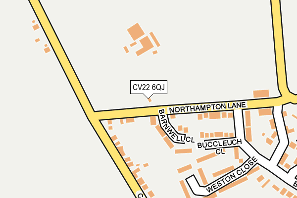 CV22 6QJ map - OS OpenMap – Local (Ordnance Survey)