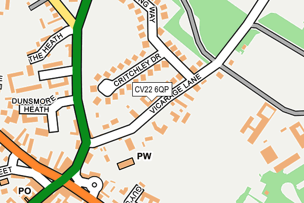 CV22 6QP map - OS OpenMap – Local (Ordnance Survey)