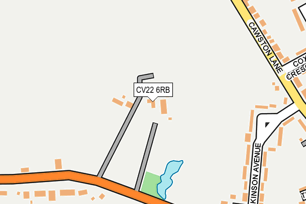 CV22 6RB map - OS OpenMap – Local (Ordnance Survey)