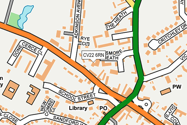 CV22 6RN map - OS OpenMap – Local (Ordnance Survey)