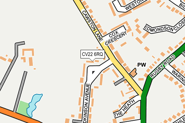 CV22 6RQ map - OS OpenMap – Local (Ordnance Survey)