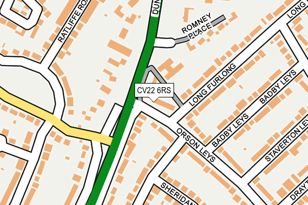 CV22 6RS map - OS OpenMap – Local (Ordnance Survey)