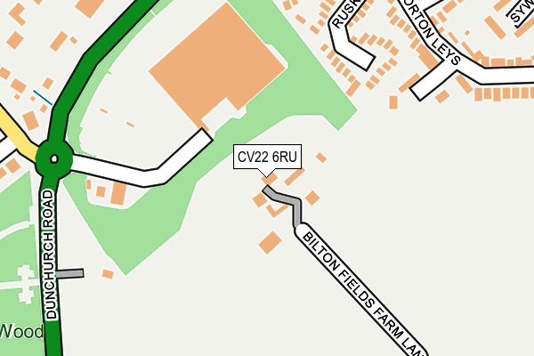 CV22 6RU map - OS OpenMap – Local (Ordnance Survey)