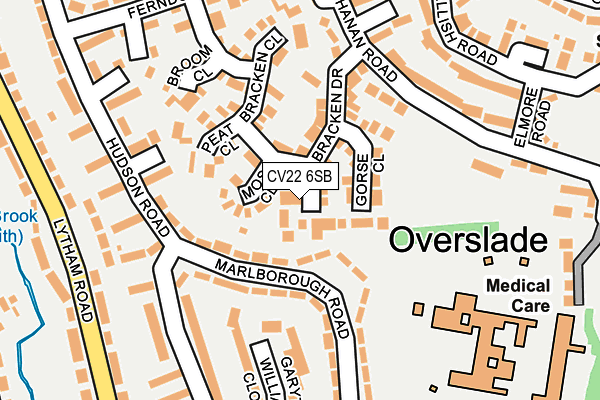 CV22 6SB map - OS OpenMap – Local (Ordnance Survey)