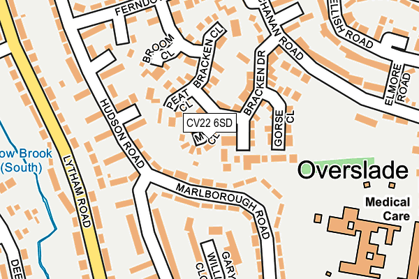 CV22 6SD map - OS OpenMap – Local (Ordnance Survey)