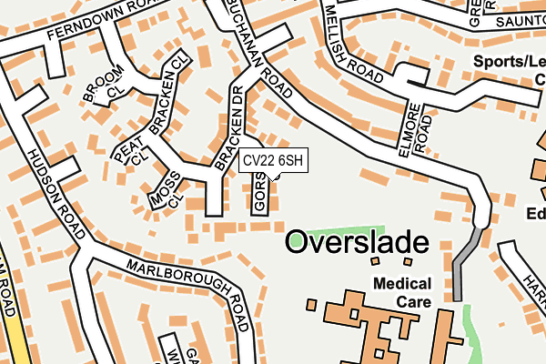 CV22 6SH map - OS OpenMap – Local (Ordnance Survey)