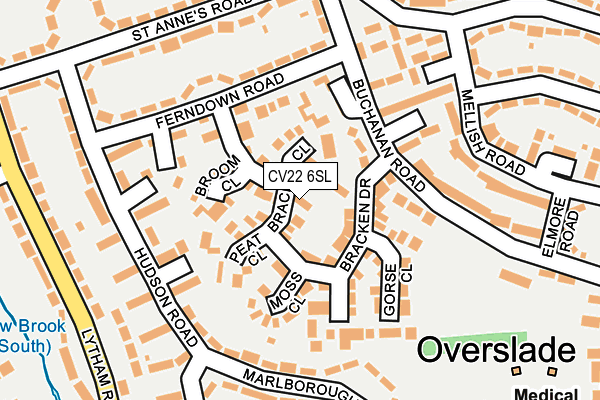 CV22 6SL map - OS OpenMap – Local (Ordnance Survey)