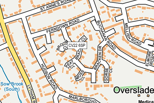 CV22 6SP map - OS OpenMap – Local (Ordnance Survey)